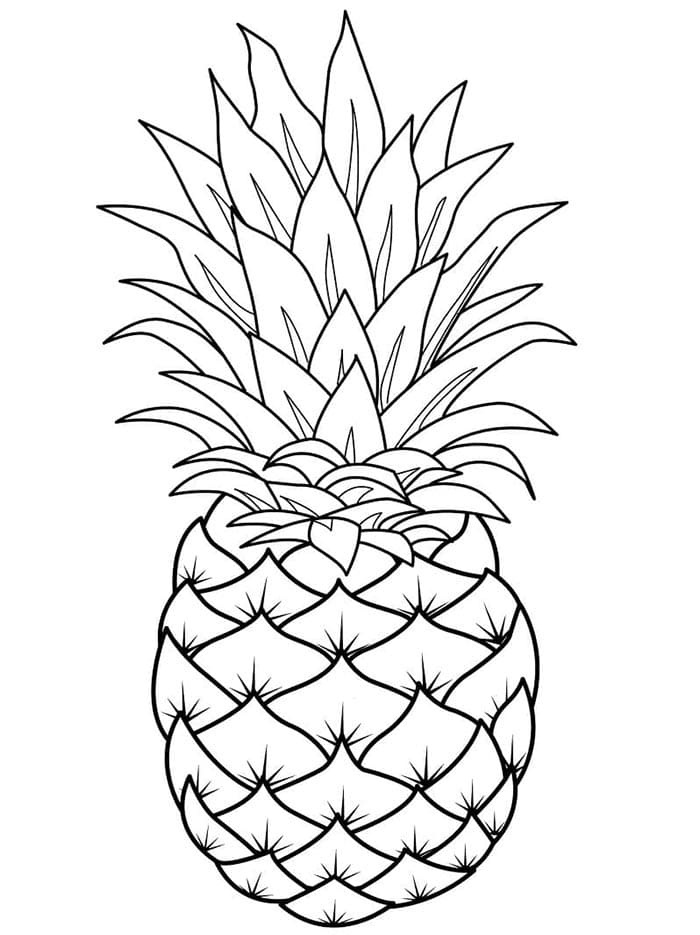 Ananas a Costo Zero da colorare
