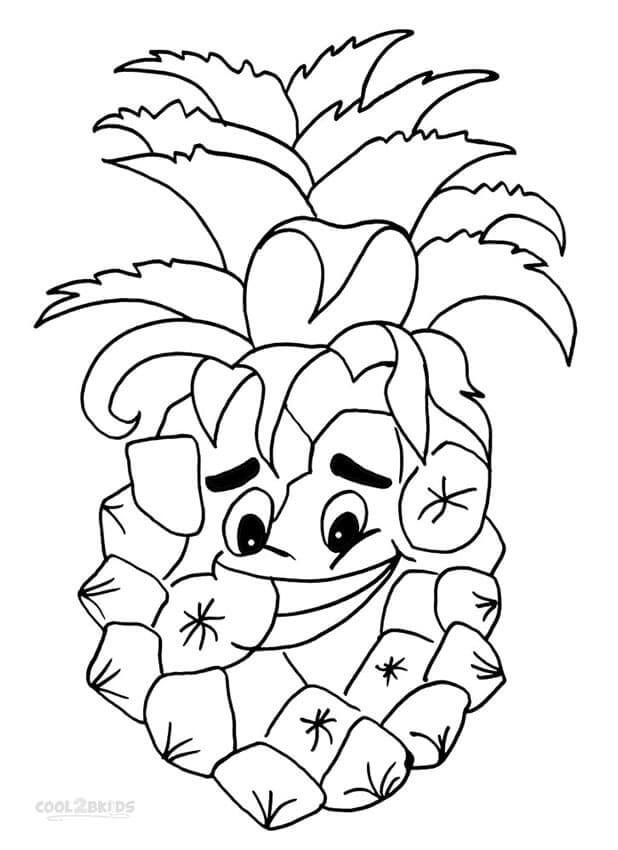 Ananas per Bambini di 1 Anno da colorare