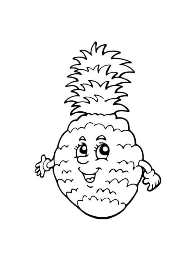 Ananas per Bambini di 2 Anni da colorare