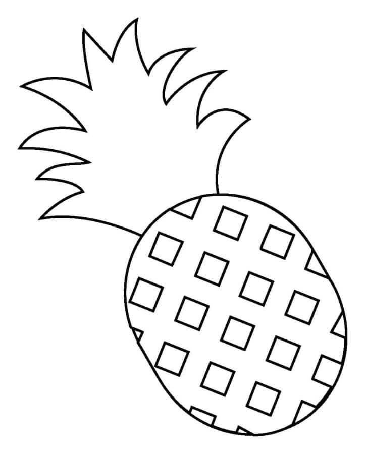 Ananas per Bambini di 5 Anni da colorare