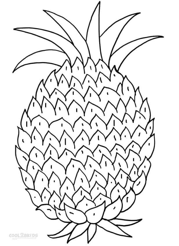 Ananas per Bambini di 6 Anni da colorare