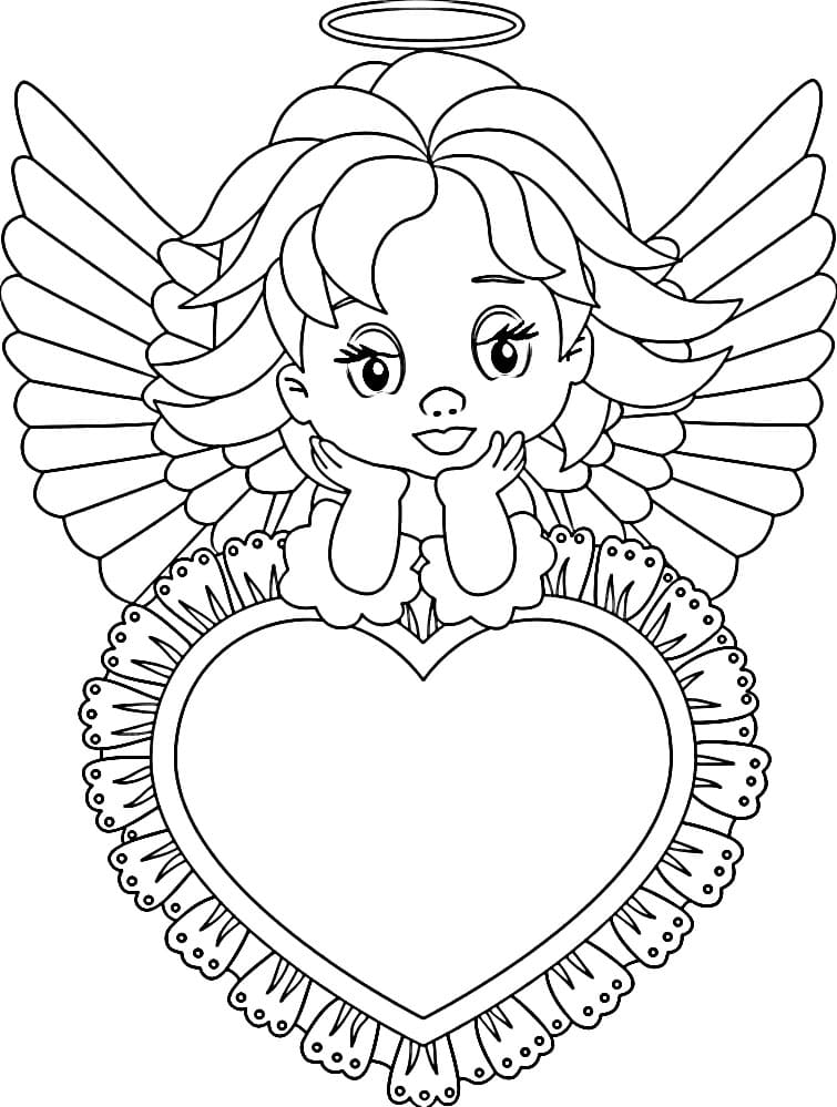 Angelo Gratis per Bambini da colorare