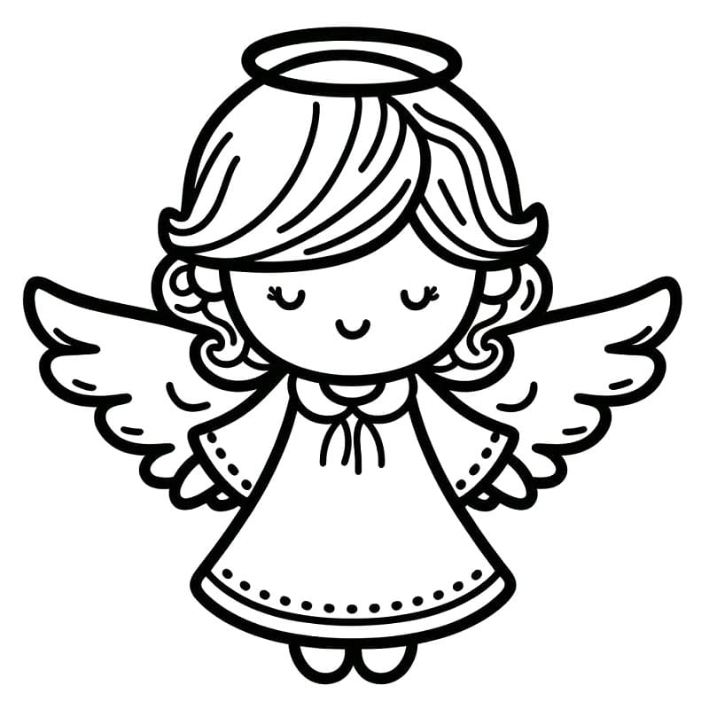 Angelo Gratuito da Stampare da colorare