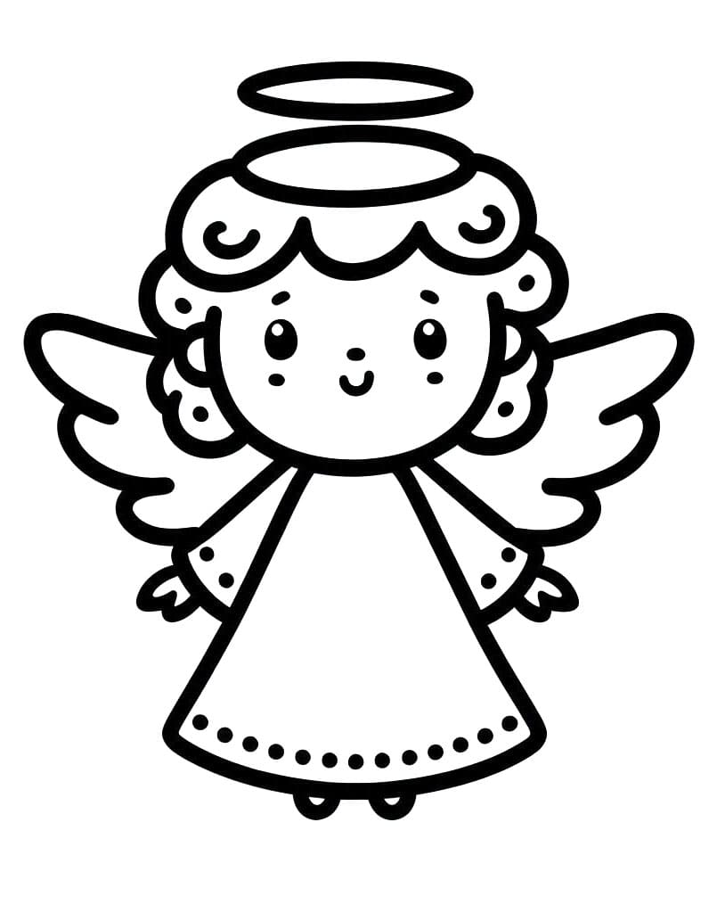 Angelo Stampabile per Bambini da colorare
