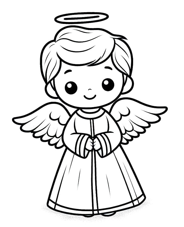 Angelo per Bambini di 2 Anni da colorare
