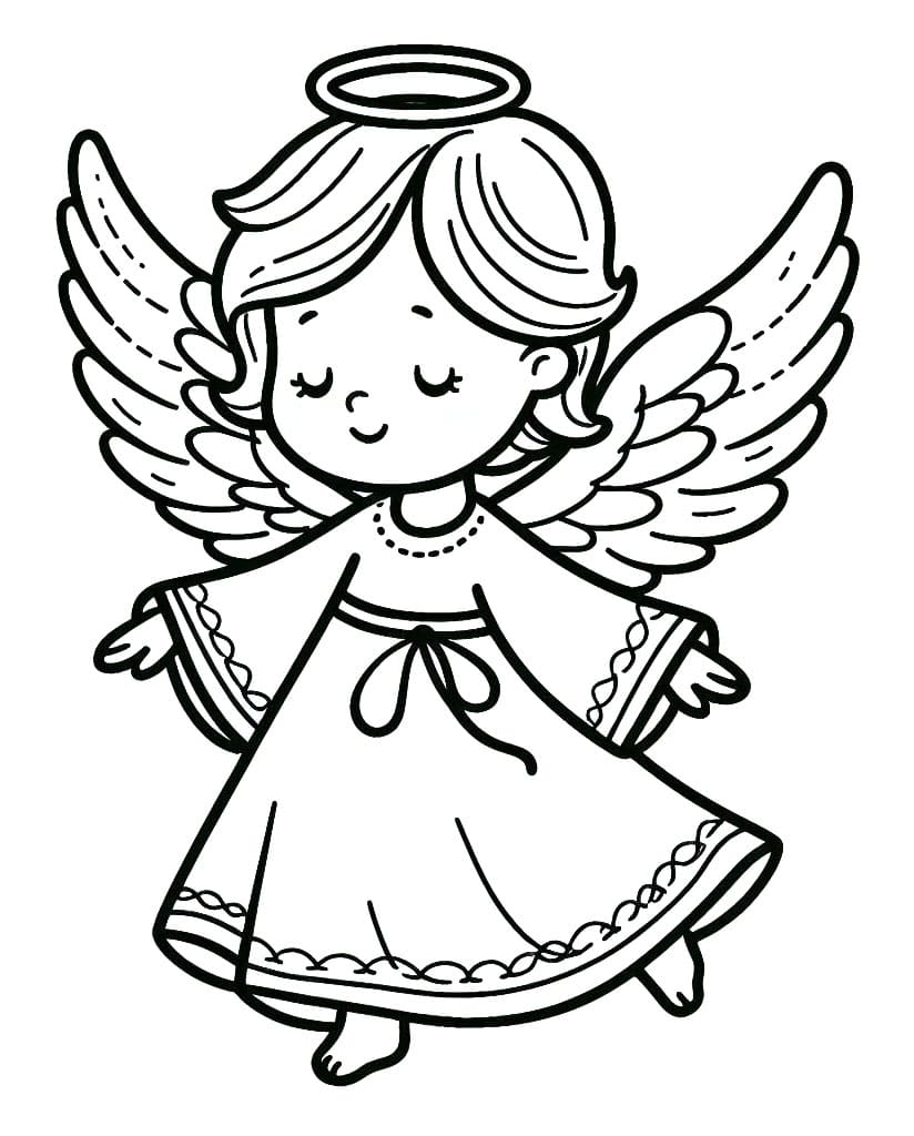 Angelo per Bambini di 3 Anni da colorare