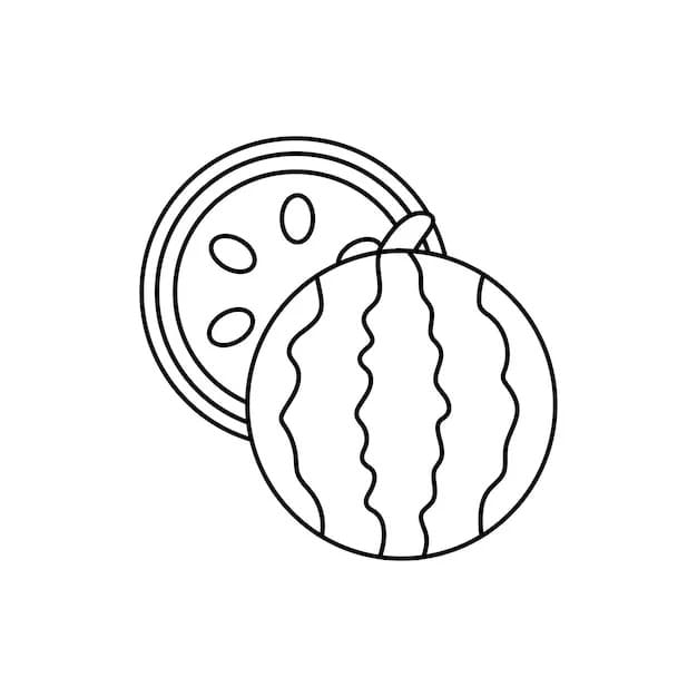 Anguria Facile da colorare