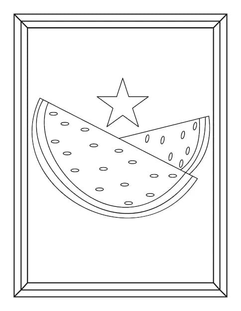 Anguria Semplice da colorare