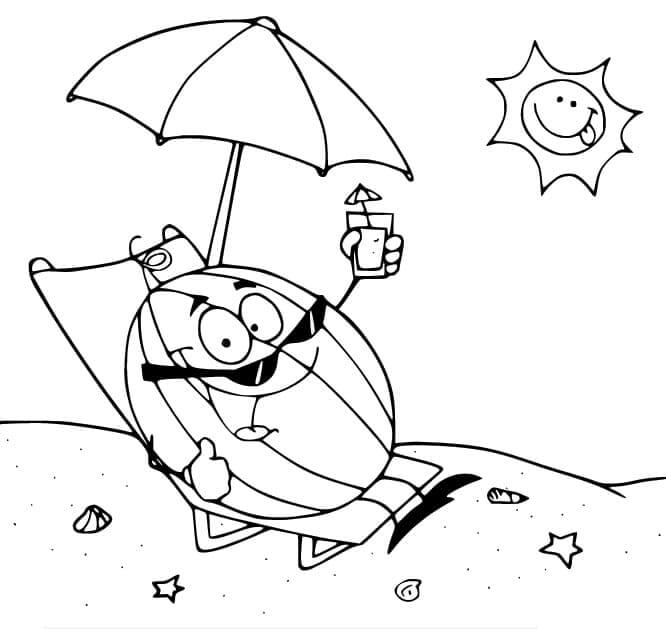 Anguria per Bambini di 2 Anni da colorare