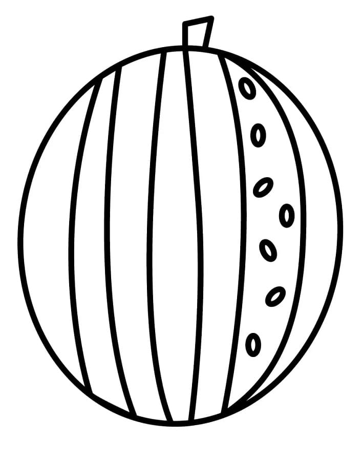 Anguria per Bambini da colorare