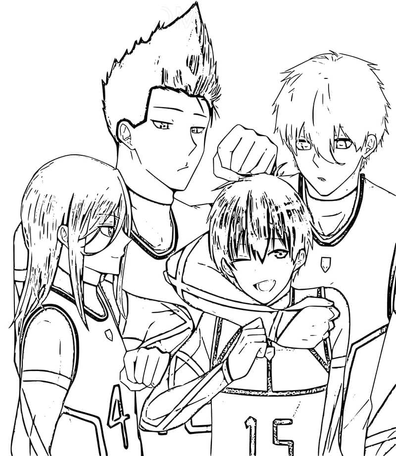 Anime Blue Lock da colorare