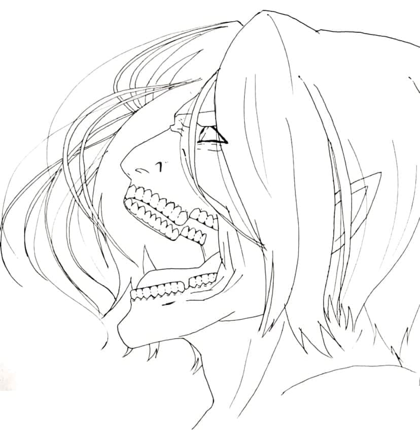 Anime L'attacco dei giganti da colorare