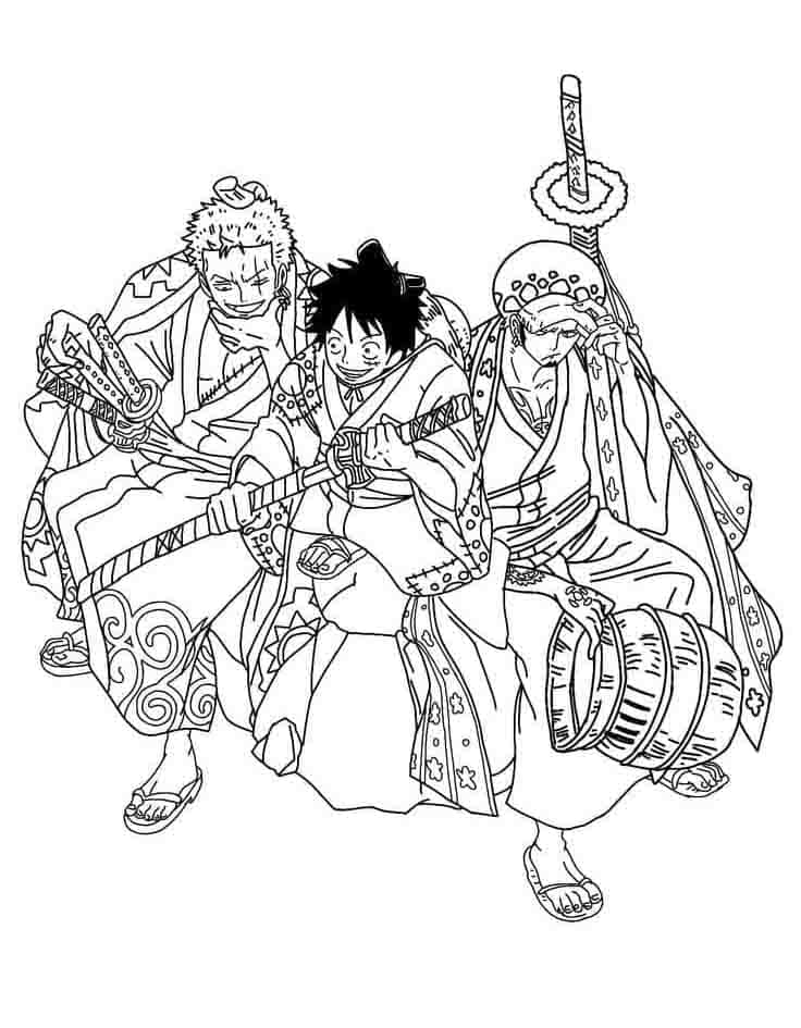 Anime One Piece da colorare