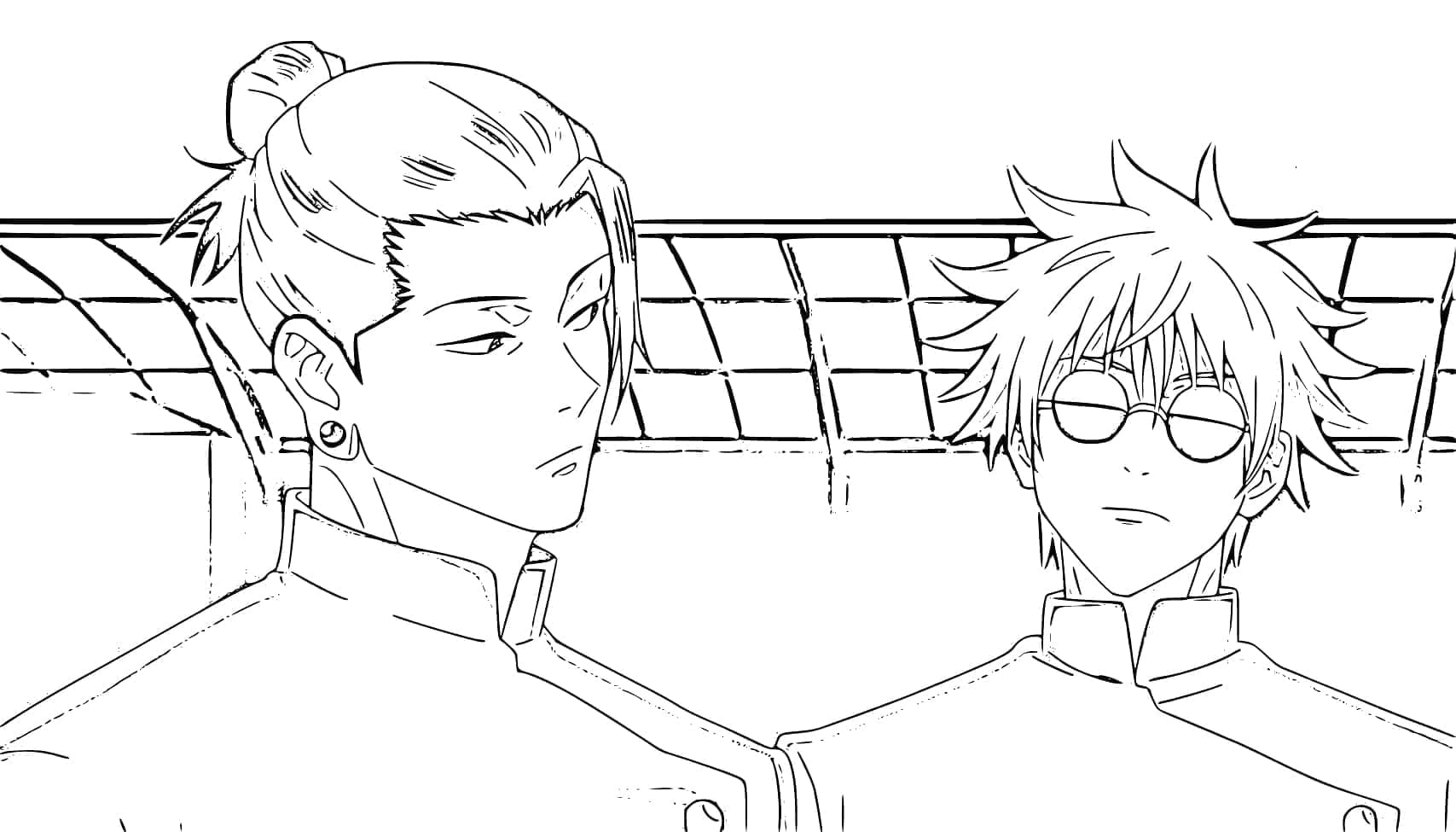 Anime Satoru Gojo da colorare