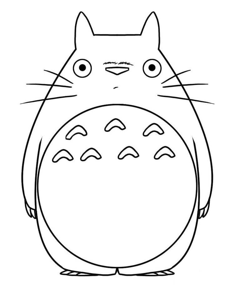 Anime Totoro da colorare