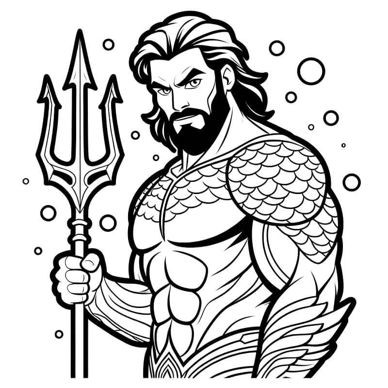 Aquaman Gratuito da Stampare da colorare