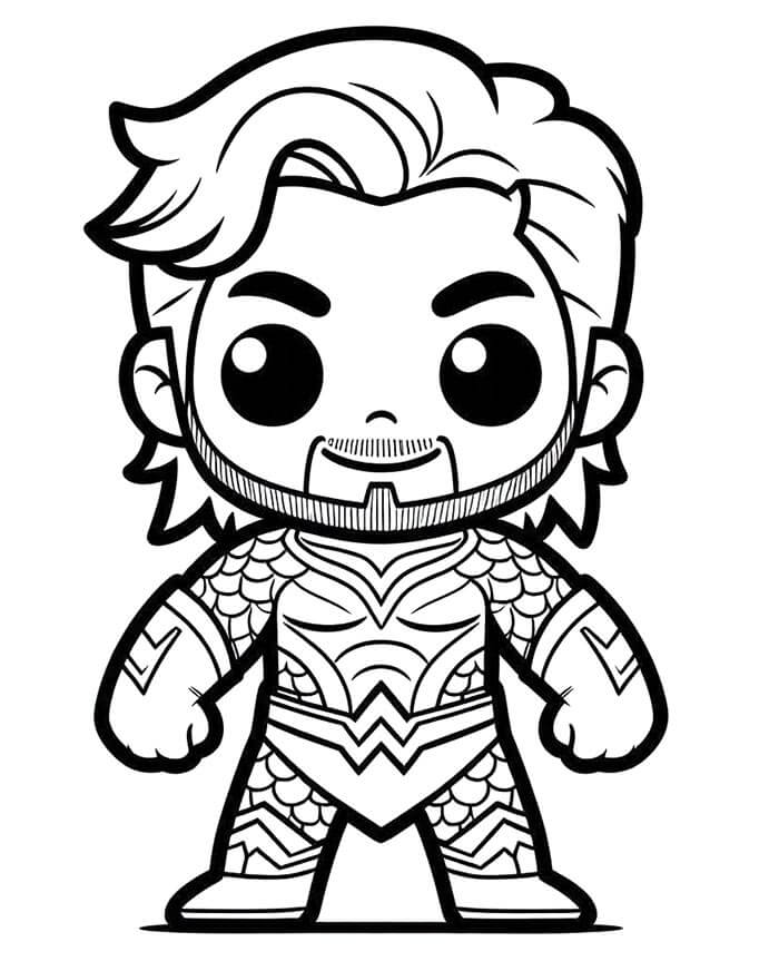 Aquaman Stampabile Gratis da colorare
