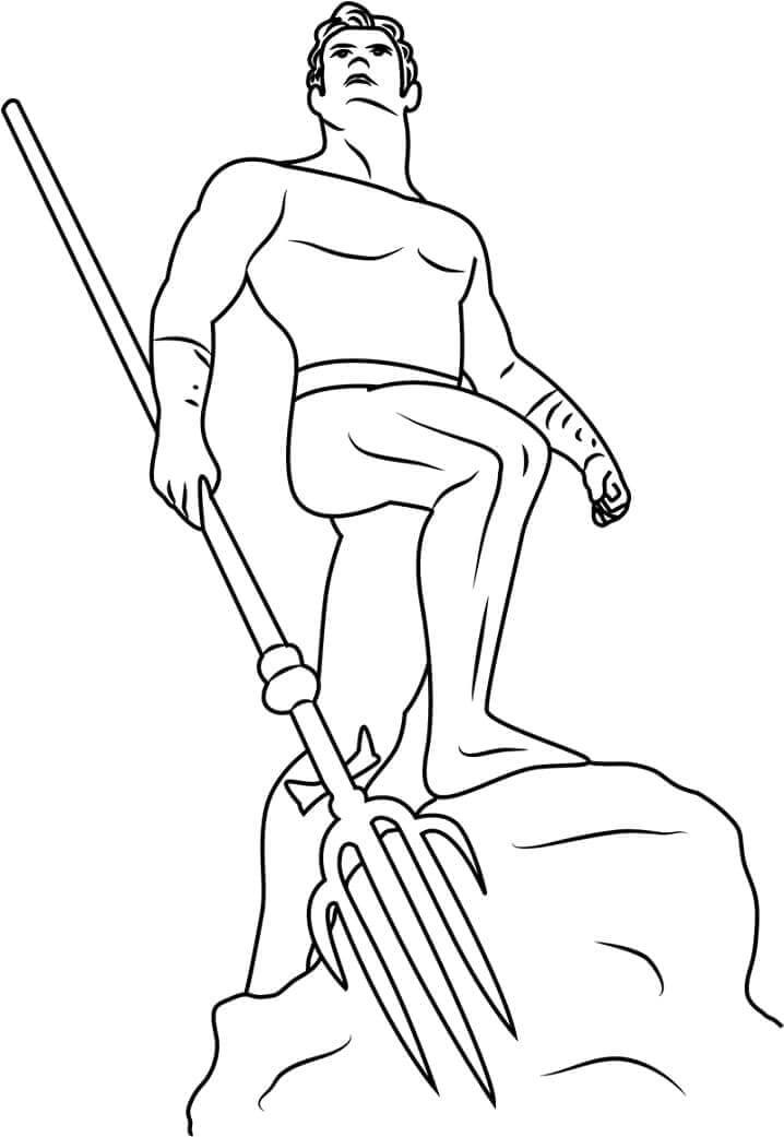 Aquaman Stampabile per Bambini da colorare