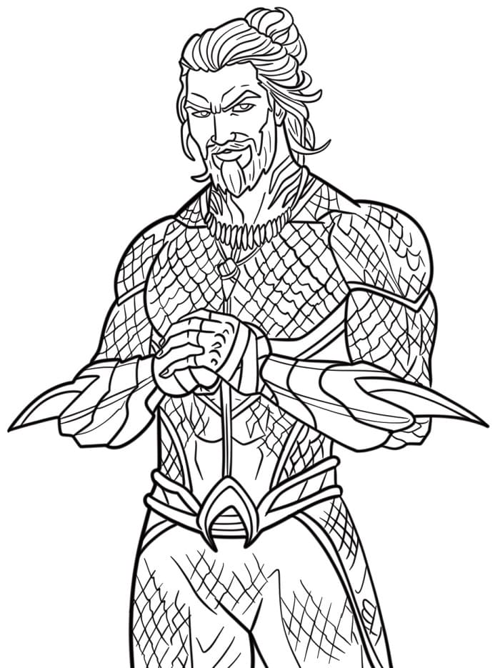 Aquaman Stupendo da colorare