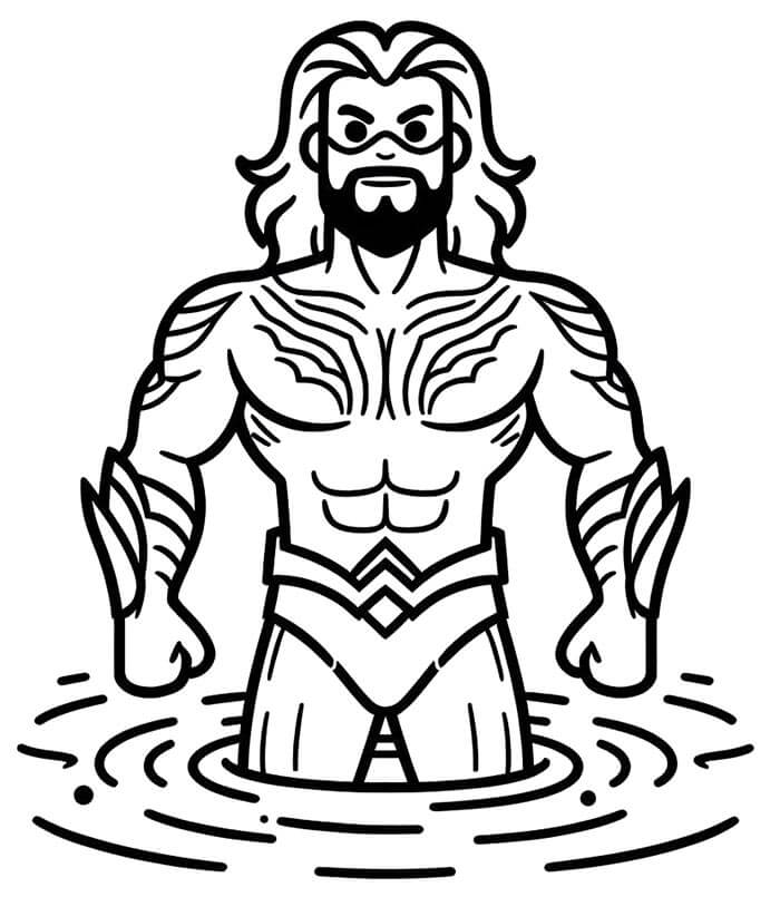 Aquaman per Bambini di 1 Anno da colorare