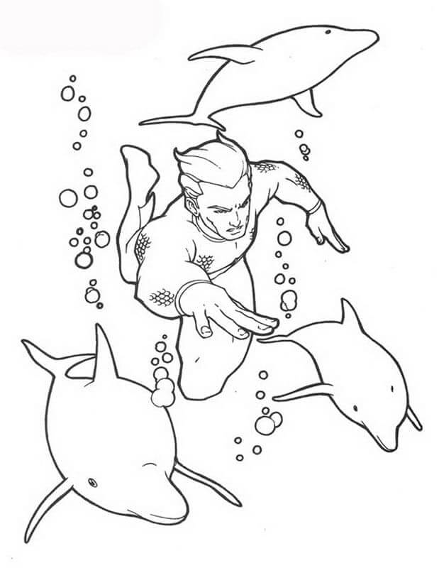 Aquaman per Bambini di 6 Anni da colorare