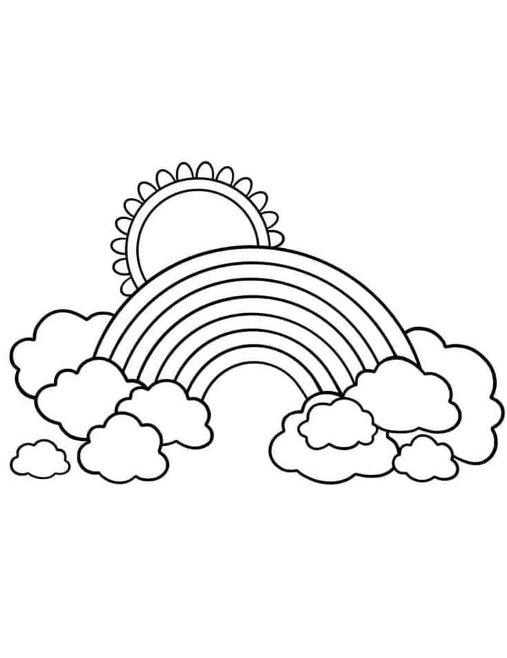 Arcobaleno Base da colorare