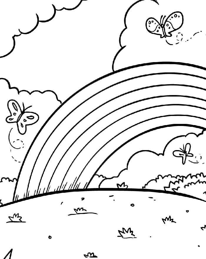 Arcobaleno Gratuito da Stampare da colorare