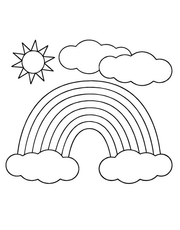 Arcobaleno Immagine Libera da colorare