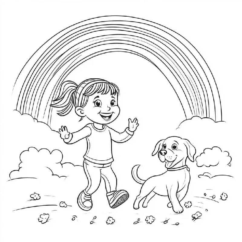 Arcobaleno Meraviglioso da colorare