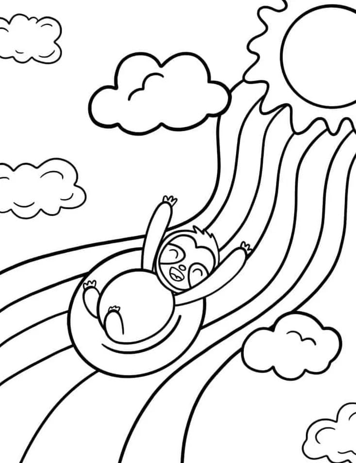 Arcobaleno Piacevole da colorare