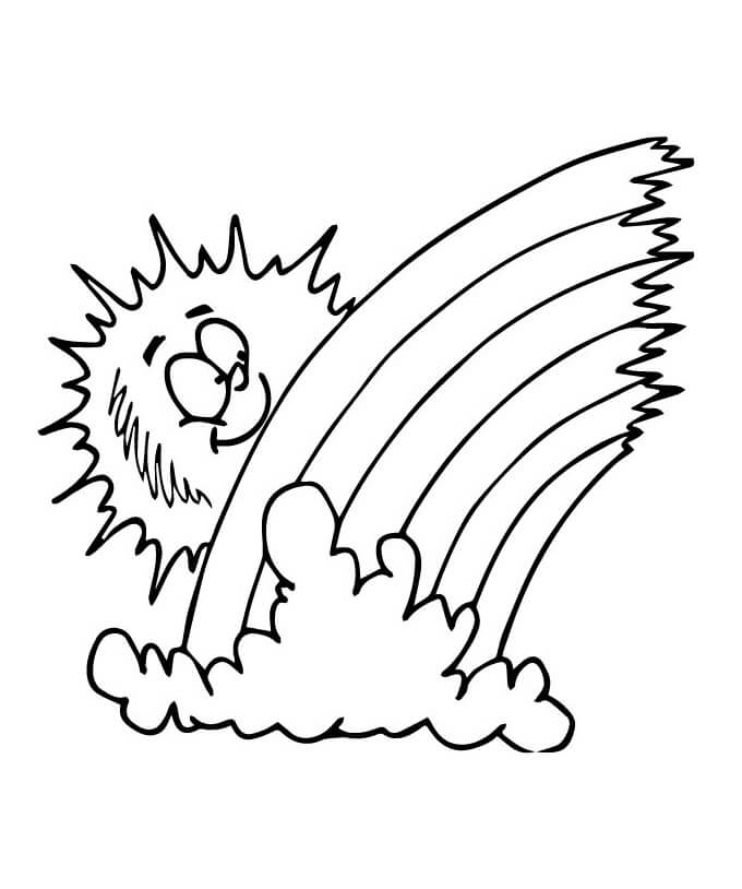 Arcobaleno Stampabile a Costo Zero da colorare