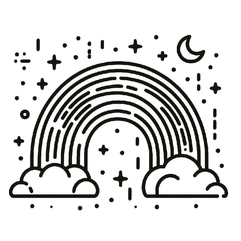 Arcobaleno Stampabile per Bambini da colorare