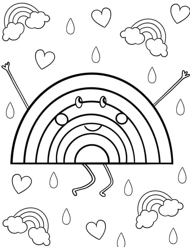 Arcobaleno Stampabile da colorare