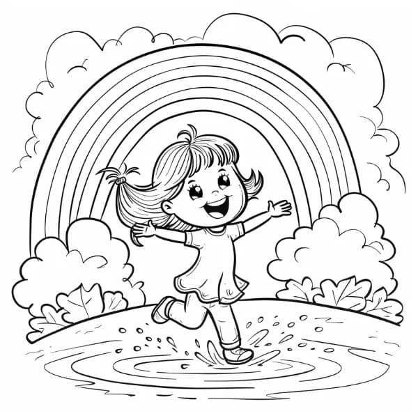 Arcobaleno Straordinario da colorare