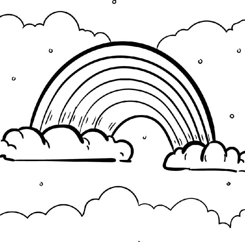 Arcobaleno per Bambini di 2 Anni da colorare