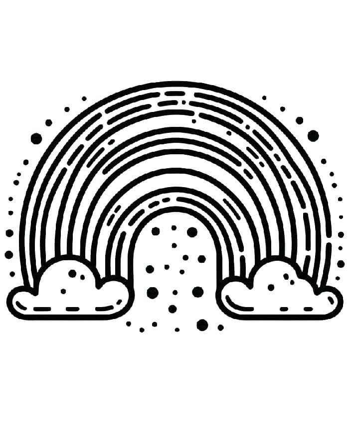 Arcobaleno per Bambini di 4 Anni da colorare