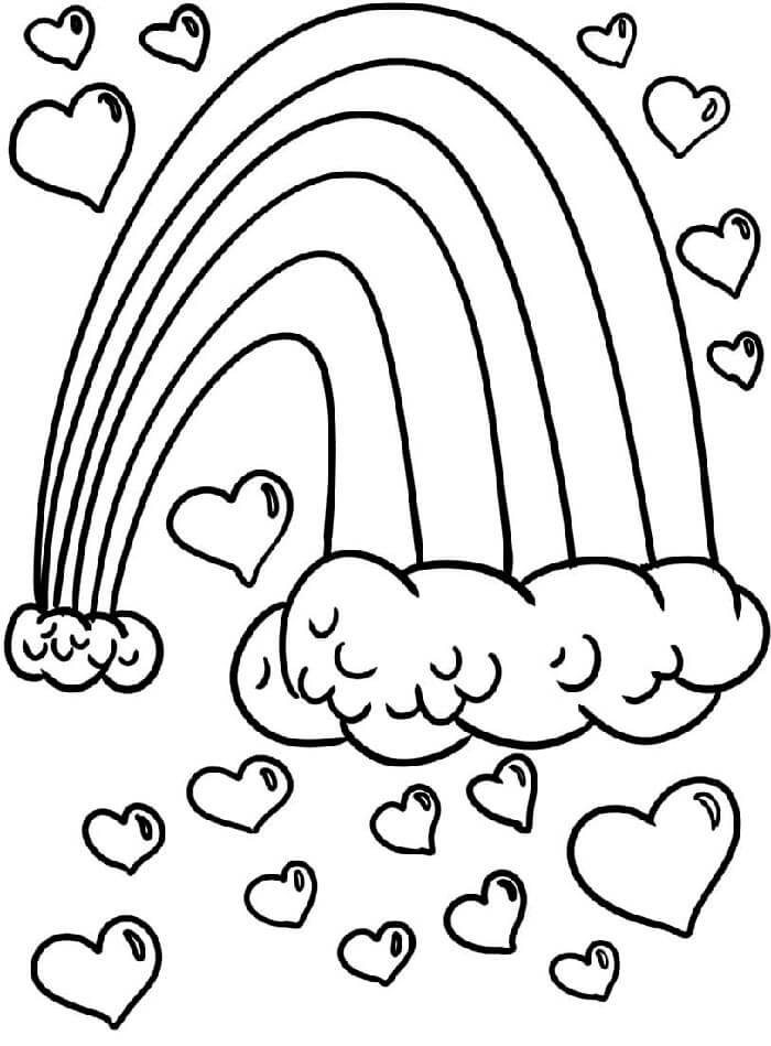Arcobaleno per Bambini di 5 Anni da colorare