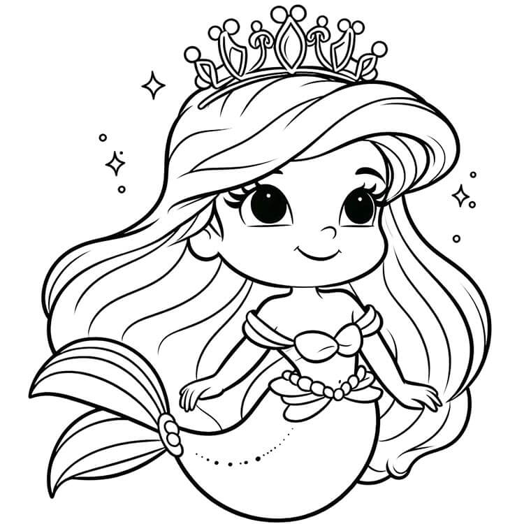 Ariel Amichevole da colorare