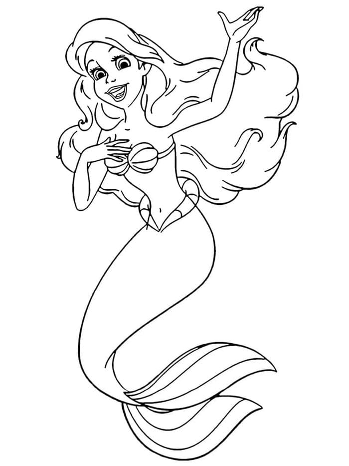 Ariel Animata da colorare