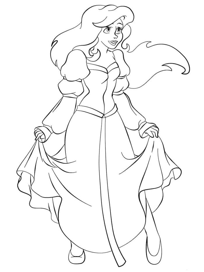 Ariel Bellissima da colorare