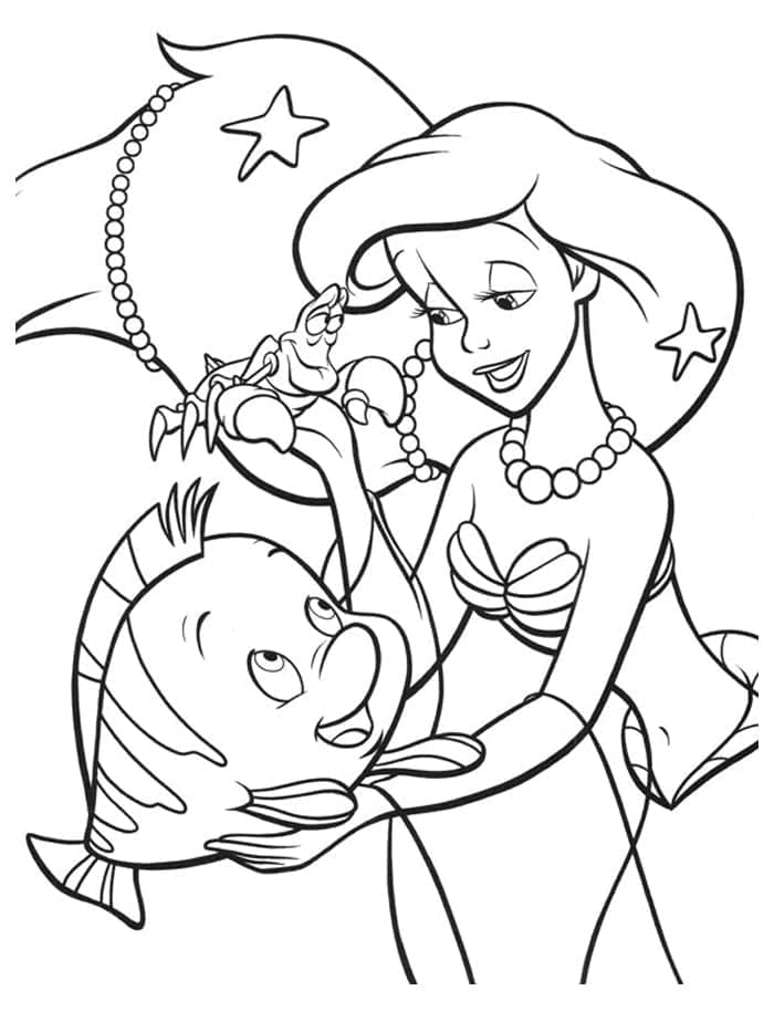 Ariel Disney da colorare