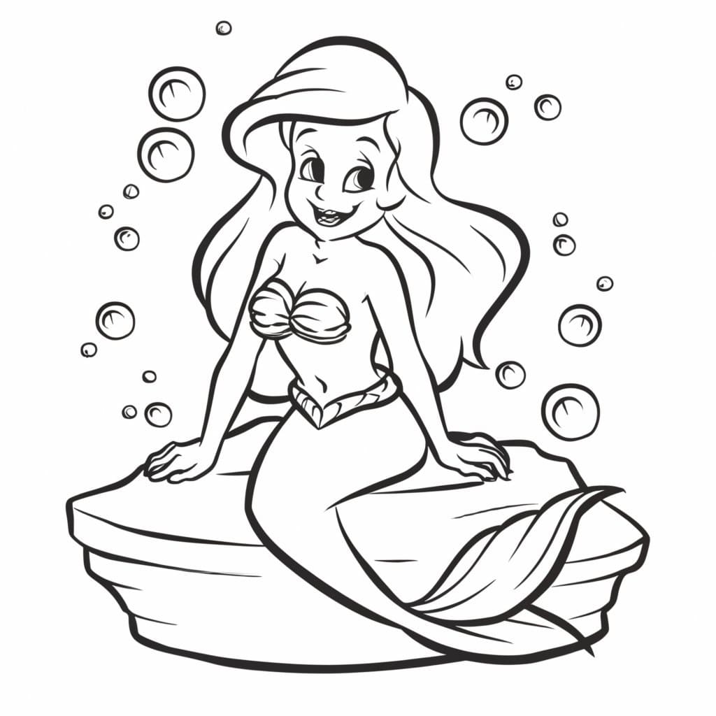 Ariel Gratis Stampabile da colorare