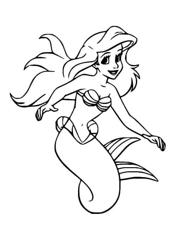 Ariel La Sirenetta da colorare