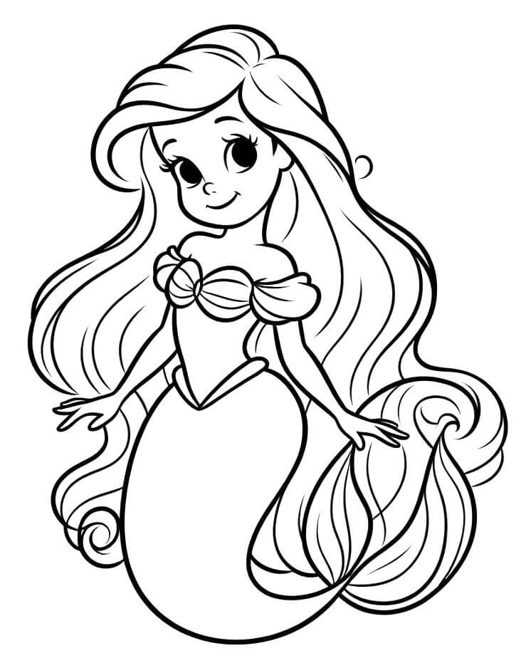 Ariel per Stampare da colorare