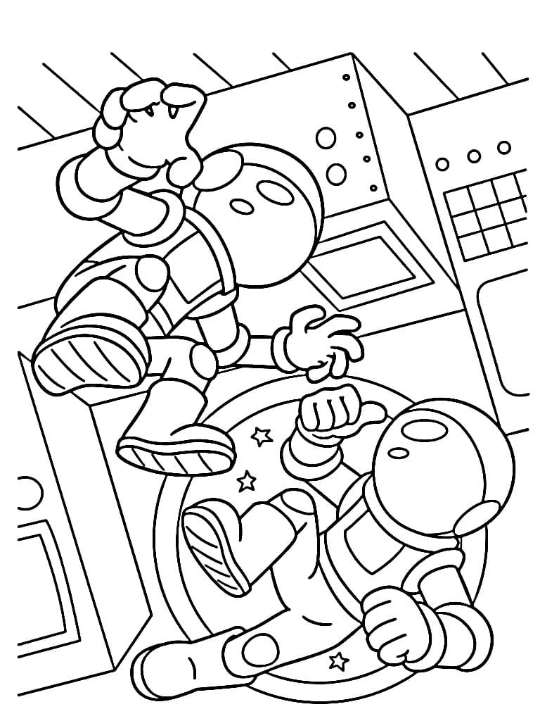 Astronauta Perfetto da colorare