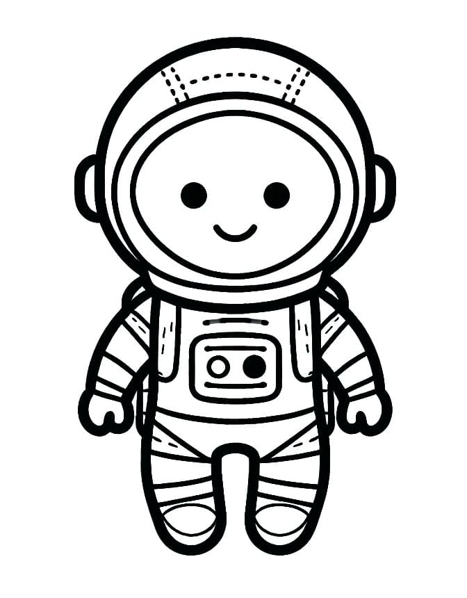 Astronauta a Costo Zero da colorare