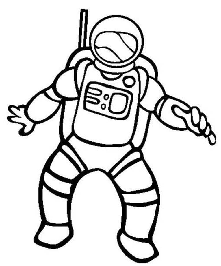 Astronauta nello Spazio da colorare