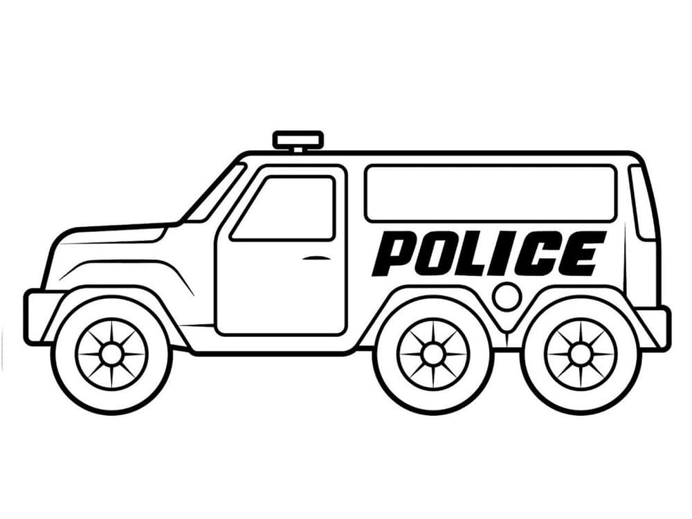 Auto Della Polizia (3) da colorare