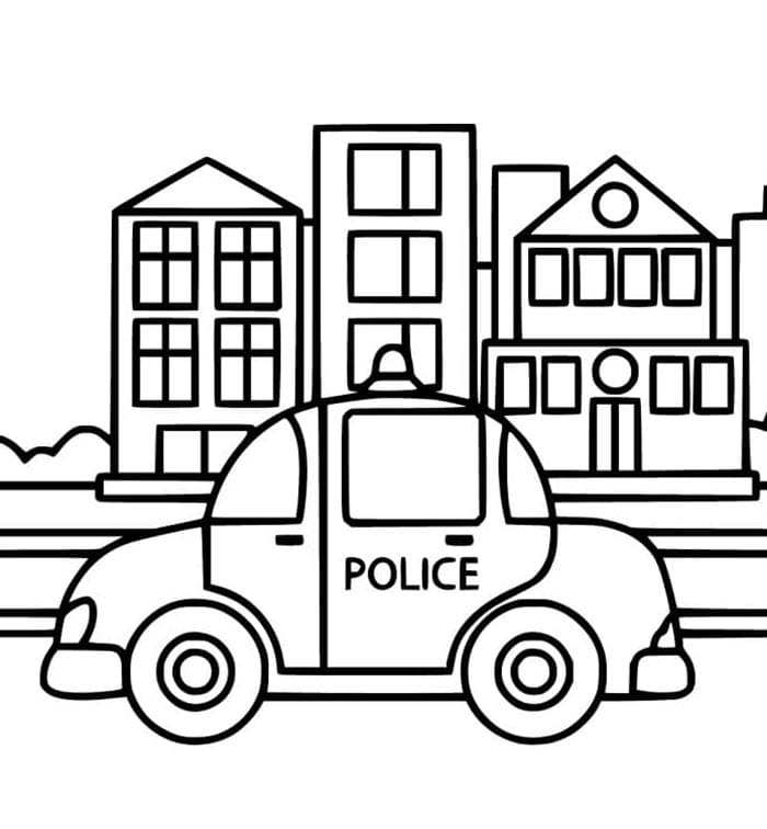 Auto Della Polizia Fantastico da colorare