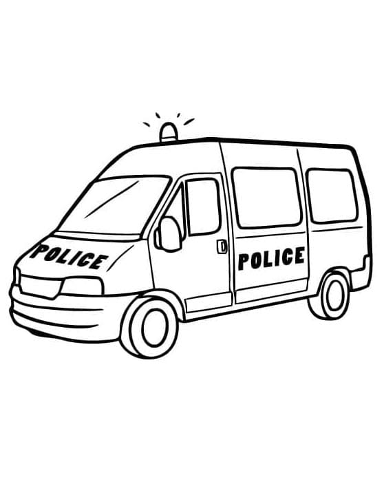 Auto Della Polizia Semplice da colorare